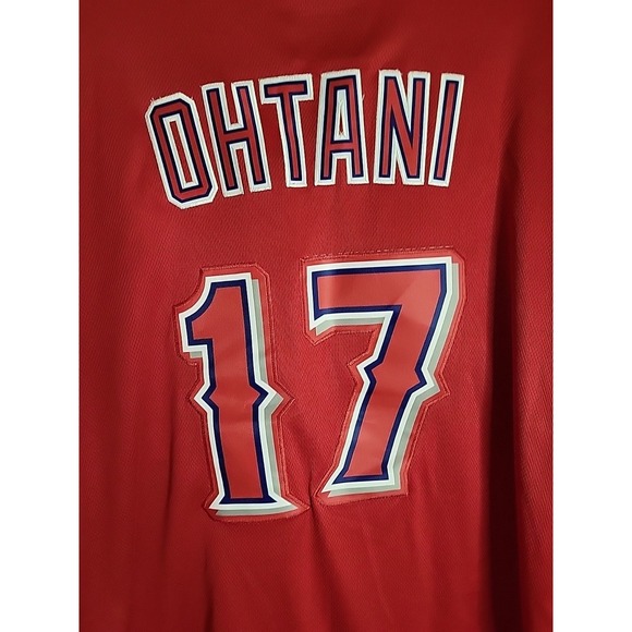 NWT Shohei Ohtani Anaheim Angels Red Alternate Flex Base Jersey MLB 52 (2XL) - Picture 12 of 13